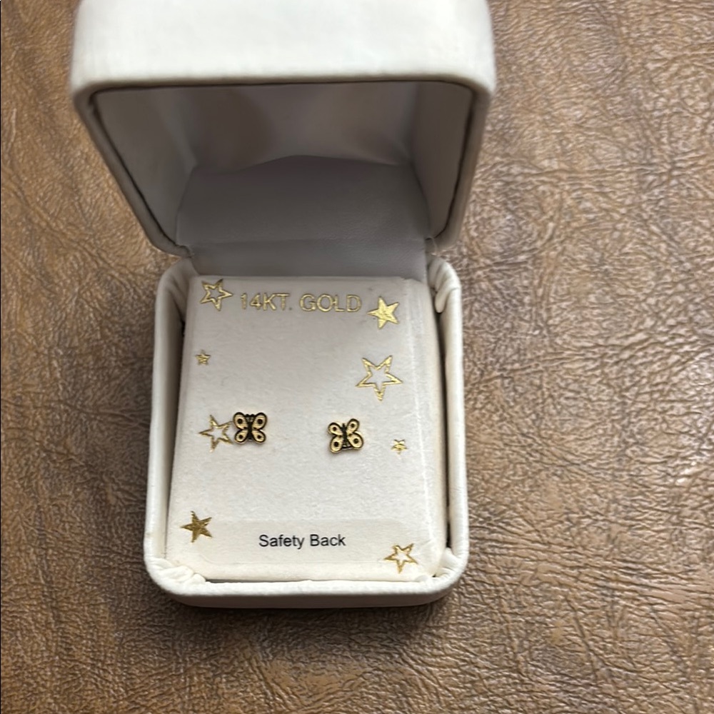 14KT Gold Butterfly Earrings